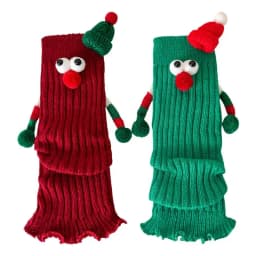 Christmas Magnetic Socks Couple Magnetic Hand Socks Magnetic Suction Christmas Stockings Funny Christmas Couple Holding Hands
