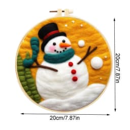 Needle Point Kits Adults Beginner Christmas Tree Snowman Hedgehog Felting Kit Felting Supplies Christmas Handmade Kit Needle