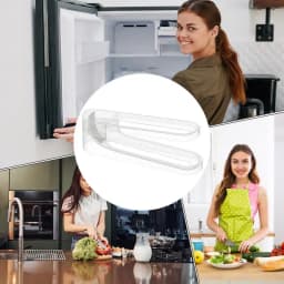 Automatic Egg Rolling Dispenser Clear Egg Roller Fridge Holder With 2-Layer Egg Organizer Egg Storage Box Roll Down Egg