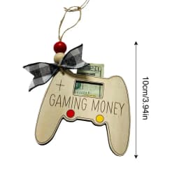 Christmas Ornament Wooden Cards Money Holders Desktop Hangings Christmas Tree Pendant For Family Friends New Year Hanger Decor