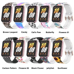 Printed Pattern Band for Samsung Galaxy Fit 3 Strap Rubber Bracelet Correa Floral Silicone SportBand Samsung Galaxy Fit3 Band