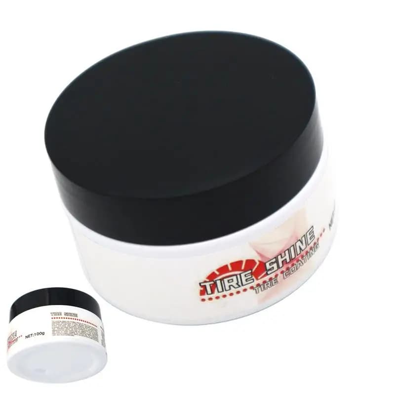 High Gloss Tire Coating UV Protection Polish Car Tire Paste 100g Black Tire Wax UV Protection Polish Paste For Cars Trucks