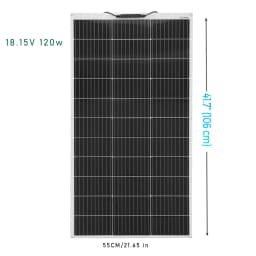 Solar Panel 120w 18V Flexible OR Glass Monocrystalline Solar Charger Off Grid for 12V Battery RV Trailer Van Caravan Boat Home