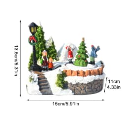 Christmas Scene Village House Luminous Music Small House Ornament Perfect Addition To Your Christmas Indoor Decorations & Holi