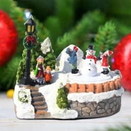 Christmas Scene Village House Luminous Music Small House Ornament Perfect Addition To Your Christmas Indoor Decorations & Holi