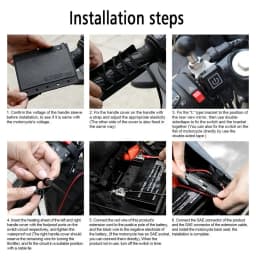 Motorcycle Heated Grip Covers 12V 5 Speed Heating Handle Cover Electric Heated Handlebar Pad For Motorcycle Accessories