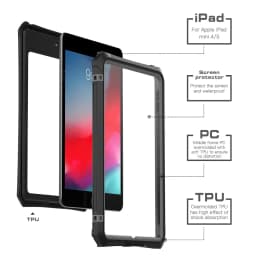 IP68 Waterproof Case Cover for Apple iPad Mini 4 5 6 7 with Screen Protector Pencil Holder Water Resistant Kickstand Case Mini 6