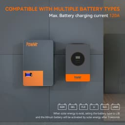 PowMr 18.6KW Hybrid Solar Inverter 48V 220V 380V 3 Phase Inverter On Off Grid with MPPT 120A Solar Charger Parallel Up to 9 Unit