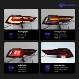 AKD Tail Lamp for VW Golf 8 LED Tail Light 2020-2021 MK8 Golf8 Rear Fog Brake Turn Signal Automotive Accessories