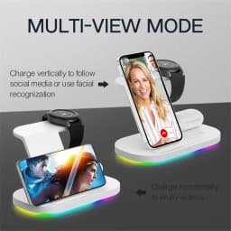 15W Wireless Chargers Stand Fast Charging Station for Samsung Z Fold3 Z Flip3 S21 S20 S10 Galaxy Watch 5 4 3 Active 2 S3 S4 Buds