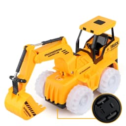 Large Electric LED Light Music Excavator Universal Wheel Car Toys Kids Model Construction Vehicle Educational Toy For Boys Gifts