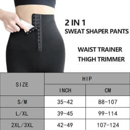 Sauna Sweat High Waisted Leggings Full Long Pants Workout Suit Waist Trainer Body Shaper Sweatsuit Exercise Fitness Yoga Women