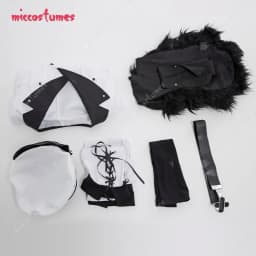 Women's Esdeath Cosplay Costume Uniform Dress with Belt Hat Stockings