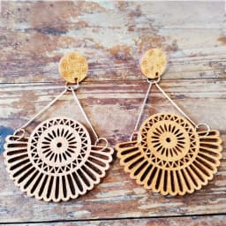 SOMESOOR African Drop Wooden Earrings For Women Gifts Afrocentric Ethnic Wood Stub Ear Dangle Engraved Pendant Bohemian Jewelry