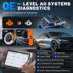 VDIAGTOOL VD80BT-LITE Bluetooth OBD2 Scanner Car Diagnostic Tool 28 Reset Functions Bi-directional Test ECU Coding CAN FD DoIP