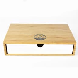 2025 New Bamboo Hotel Toiletries Storage Organizer Pull-out Hotel Room Tooth Set Storage Box #0103
