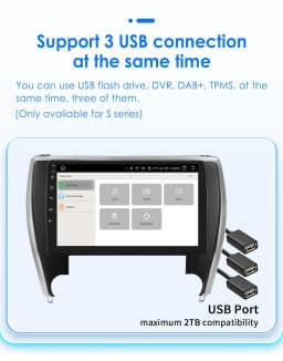 Hizpo Car Radio Player Head Unit Plug And Play For Toyota Camry 2015-2017 North America Version GPS Navigation Android Auto DSP