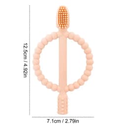 Baby Silicone Training Toothbrush Safe Toddle Teether Chew Toys Teething Ring Gift Infant Baby Chewing Clean Teething Toys