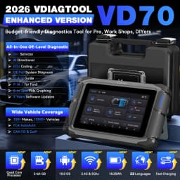 VDIAGTOOL VD70 OBD2 Scanner All System Car Diagnostic Tool Active Test Key Programmer 39 Reset ECU Coding DOIP FCA 3 Year Update