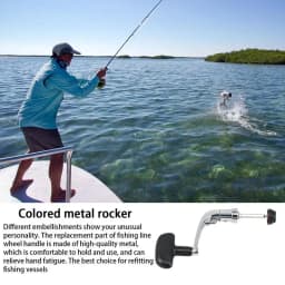 Fishing Reel Rocker Arm Handle EVA Knob CNC Metal Fishing Reel Wheel Handle Rocker Arm Fishing Replacement Parts For Shimano
