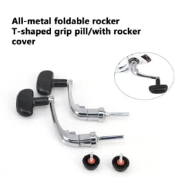 Fishing Reel Rocker Arm Handle EVA Knob CNC Metal Fishing Reel Wheel Handle Rocker Arm Fishing Replacement Parts For Shimano