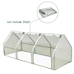 240*90*90cm Reinforced PE Greenhouse Cover Balcony Simple Greenhouse Cover For Outdoors Winter Planting Bracket Not Included