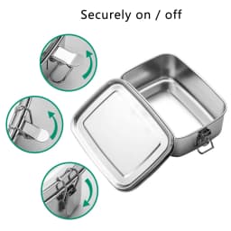 Bento Box Stainless Steel Lunch Box Lunch Containers Leakproof Metal Lunch Containers For Kids Adults 1200ml BPA Free