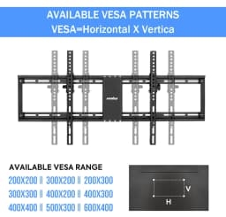 32-85 Inch Ultra Slim TV Wall Mount Tilt TV Bracket Weight Capacity 60KG