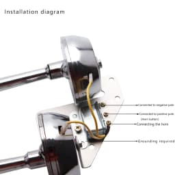 FARBIN 12V Super Loud Marine Boat Metal Dual Trumpet Electric Horn For Ship Sailboat Yacht Car Trucks Car Accessory Suit