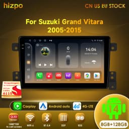 Hizpo Android 14 Car Radio Multimedia For Suzuki Grand Vitara 3 2005-2012 2013 2014 2015 2din Stereo Video Player Navigaion GPS