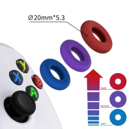 PlayVital Solid color Series Silicone BuffeRings Aim Assist Target Motion Control Precision Rings for ps5,Steam Deck, Switch Pro