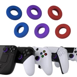 PlayVital Solid color Series Silicone BuffeRings Aim Assist Target Motion Control Precision Rings for ps5,Steam Deck, Switch Pro