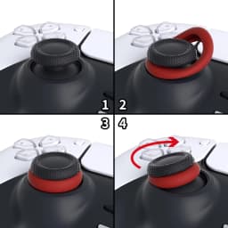 PlayVital Solid color Series Silicone BuffeRings Aim Assist Target Motion Control Precision Rings for ps5,Steam Deck, Switch Pro