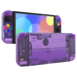 eXtremeRate Replacement Full Set Shell for Nintendo Switch OLED, Back Plate & Kickstand, Joycon Housing with Colorful Buttons
