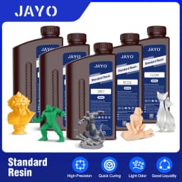 JAYO 5KG 395-405nm UV Fast Curing Photopolymer Standard Plus / Toughness / PA Like / ABS Like Liquid Resin for LCD/DLP 3D Printe