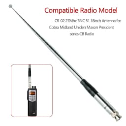 27Mhz BNC Telescopic 23/130cm Antenna for Cobra Midland Uniden Maxon President Anytone Handheld/Portable CB Radio Accessories