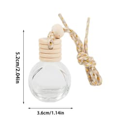 Car Aromatherapy Bottle Pendant Car Diffuser Bottles Empty Car Hanging Glass Bottle Mini Empty Pendant Perfume Aromatherapy