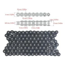 TDPRO 219H 112 Links Cam Chain For Go Kart Honda CA72 CB72 CL72 CA77 CB77 CL77 CB350