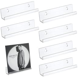 6/10pcs Acrylic Shelves For Records Wall Mount Display Shelf Record Holder Clear Acrylic Record Storage Shelves For Vinyl Album