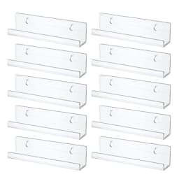 6/10pcs Acrylic Shelves For Records Wall Mount Display Shelf Record Holder Clear Acrylic Record Storage Shelves For Vinyl Album