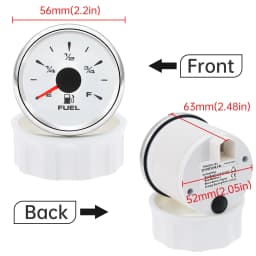 0-90ohm 52mm Fuel Level Gauge 8 Color BackLight for Oil Tank Level Float Sensor 0-90 ohm Car Boat Marine Yacht 12V