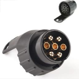 7 Pin To 13 Pin Caravan Adaptor Towbar Towing Socket Electrical Converter 12V Plastic Trailer Adapter Trailer Connector For Rv