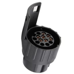 7 Pin To 13 Pin Caravan Adaptor Towbar Towing Socket Electrical Converter 12V Plastic Trailer Adapter Trailer Connector For Rv