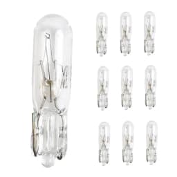 10pcs T5 286 Halogen Light Bulb 1.2 Watt 2 Pin Globe Lot J C Bi-PinCluster Dashboard Lamp For Indicator Lights Instrument Panel