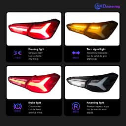 AKD Tail Lamp for Ford Focus ST LED Tail Light 2019-2022 Focus Rear Fog Brake Turn Signal Automotive Accessories