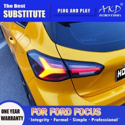 AKD Tail Lamp for Ford Focus ST LED Tail Light 2019-2022 Focus Rear Fog Brake Turn Signal Automotive Accessories