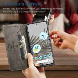 for Google Pixel 7 6 Pro Wallet Case, RFID Blocking Card Slot Stand Phone Case PU Leather Magnetic Flip Cover for Pixel 6 Pro