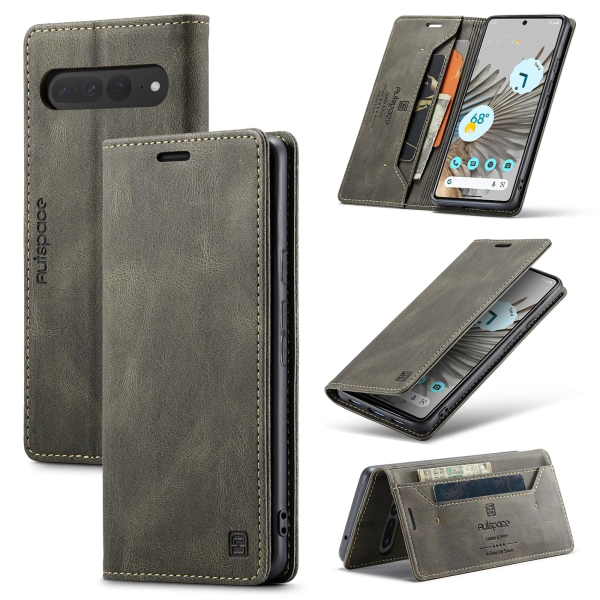for Google Pixel 7 6 Pro Wallet Case, RFID Blocking Card Slot Stand Phone Case PU Leather Magnetic Flip Cover for Pixel 6 Pro