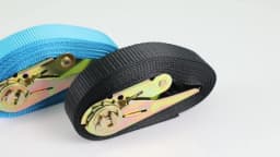 10PCS Ratchet Straps Lashing Ties, Tension Hard Straps 25mm/6m, 0.8t pull, polyester black, SGS TÜV