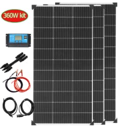 XINPUGUANG 18V Rigid Glass Solar Panel, Waterproof Monocrystalline PV Module, 120W~1200W Optional 1-10pcs, Solar Battery Charger